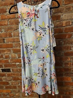 Light Blue Floral Midi Dress by Nicole Miller Studio